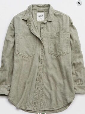 aerie oversized Button-Front Shirt Jacket